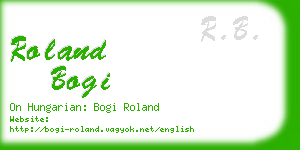 roland bogi business card